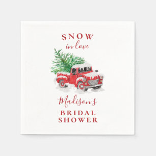 Serviette En Papier Mariage de Noël Petit Camion Rouge