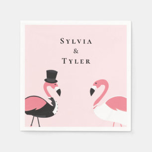 Serviette En Papier Mariage de nom de Flamant rose
