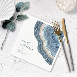 Serviette En Papier Mariage de Parties scintillant de géométrie d'âge