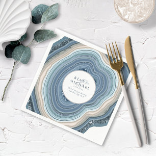 Serviette En Papier Mariage de Parties scintillant de la Géode Agate D