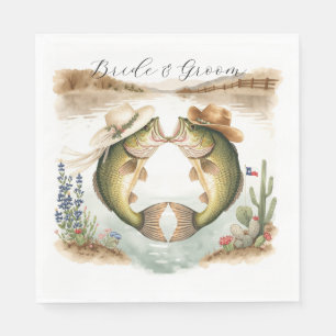Serviette En Papier Mariage de pêche au Texas