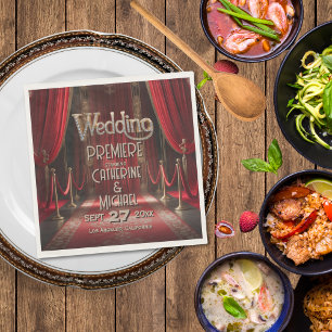 Serviette En Papier Mariage de Première sur Tapis Rouge de Film Hollyw