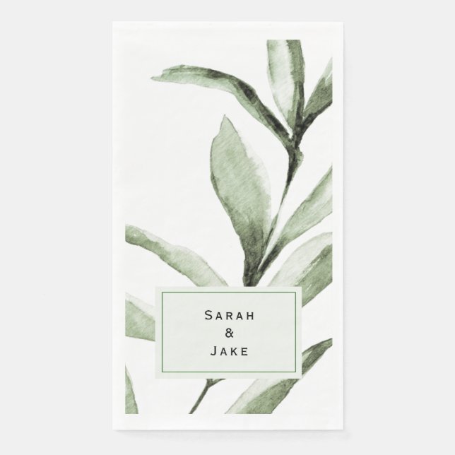 Serviette En Papier Mariage de remplissage simple personnalisé (Devant)