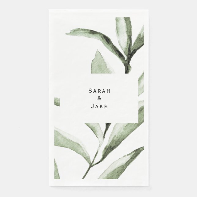 Serviette En Papier Mariage de remplissage simple personnalisé (Devant)