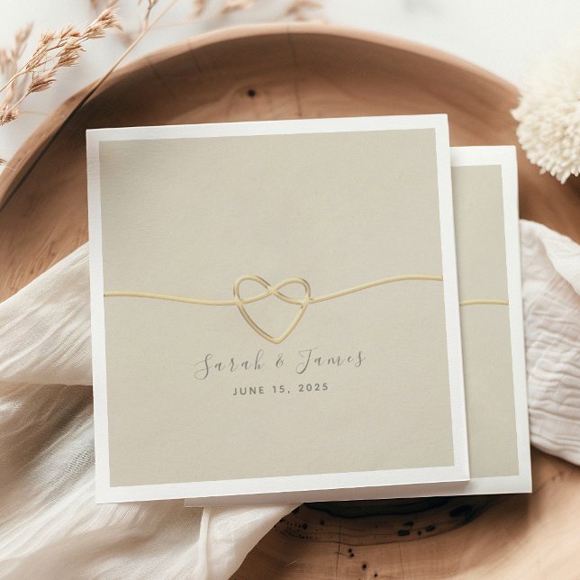 Serviette En Papier Mariage de script Gold (Créateur téléchargé)
