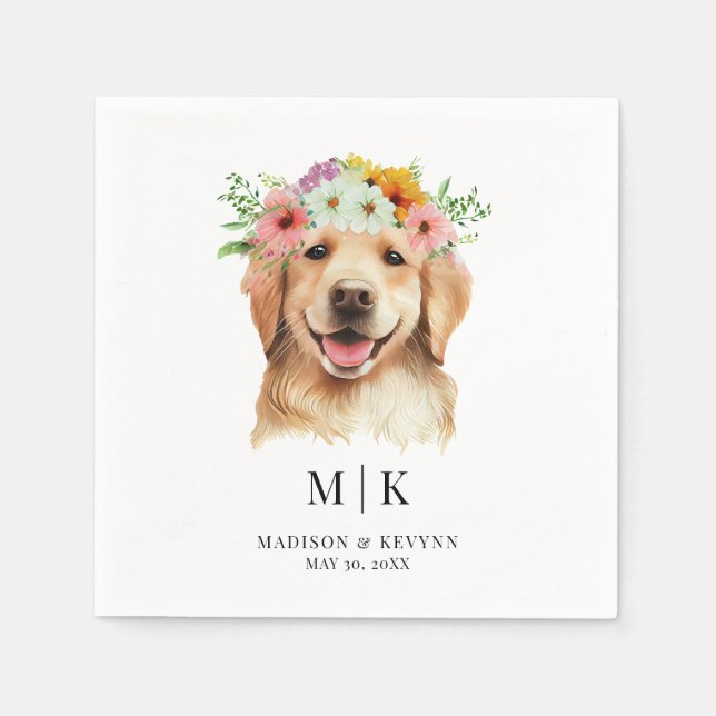 Serviette En Papier Mariage de serviettes de chien (Devant)