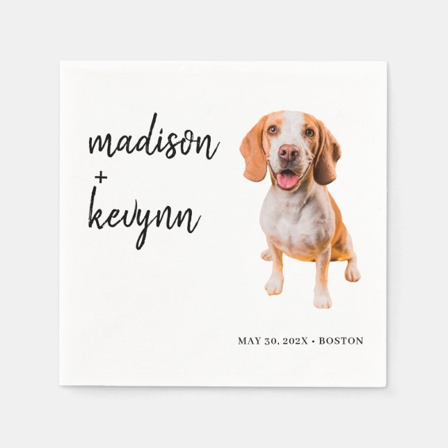 Serviette En Papier Mariage de serviettes de chien (Devant)