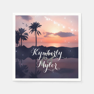 Serviette En Papier Mariage de Sunset Beach