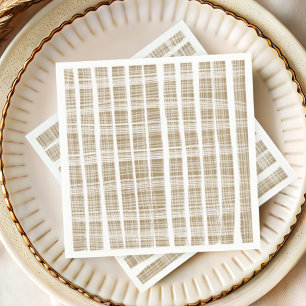 Serviette En Papier Mariage de texture or et blanc moderne