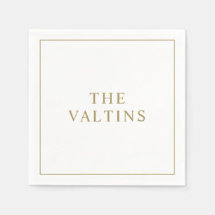 Serviette En Papier Mariage de typographie simple