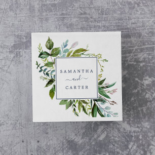 Serviette En Papier Mariage de verdure d'été