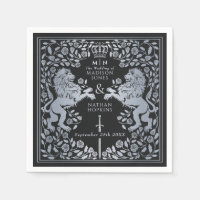 Mariage d'épée médiévale du Lion royal noir d'arge