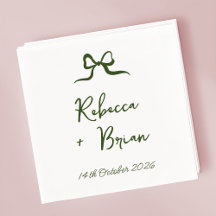 Mariage d'esquisse de ruban à ruban à main verte
