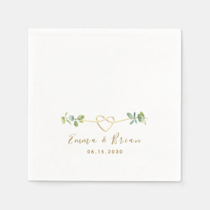 Serviette En Papier Mariage d'eucalyptus