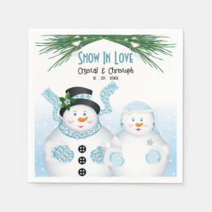 Serviette En Papier Mariage d'hiver sous la neige