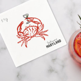 Serviette En Papier Mariage du crabe du Maryland