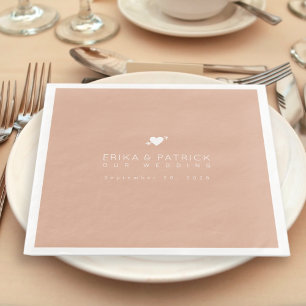 Serviette En Papier Mariage Dusty Rose élégamment conçu