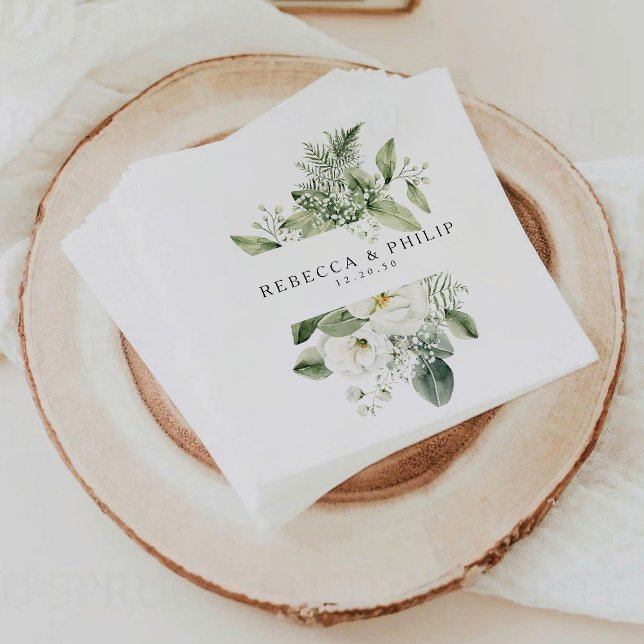 Serviette En Papier Mariage Dusty Sage Green (Créateur téléchargé)