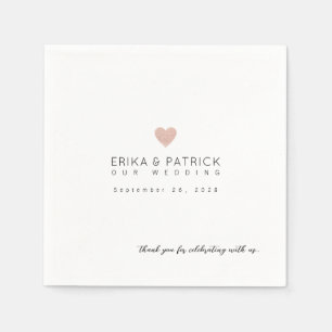 Serviette En Papier Mariage élégamment conçu romantique