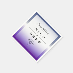 Serviette En Papier Mariage élégant de fierté lesbienne lavande 