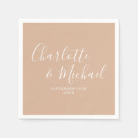 Mariage élégant écriture signature Taupe