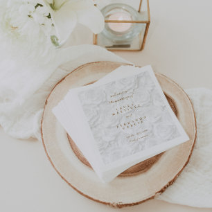 Serviette En Papier Mariage Élégant Minimaliste de Bienvenue 
