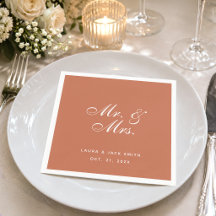 Mariage en terre cuite M. et Mme Brown Écriture bl