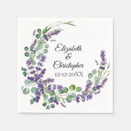 Serviette En Papier Mariage Eucalyptus Boho Personnalisé