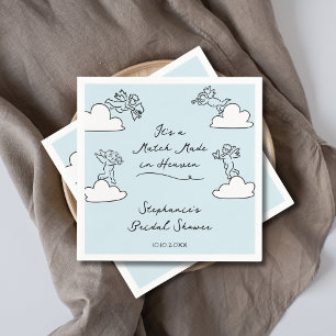 Serviette En Papier Mariage fait au ciel, douche de mariée dessinée à 