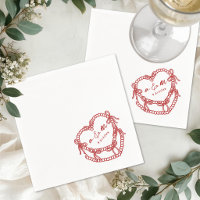 Mariage Fantaisiste Rouge Gâteau Vintage Dessiné à