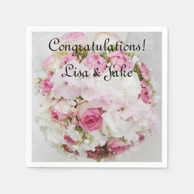 Serviette En Papier Mariage Félicitations Papier serviettes (Devant)