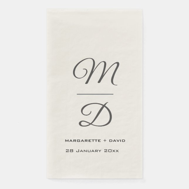 Serviette En Papier Mariage/Fête des mariées/Fiançailles personnalisé (Devant)