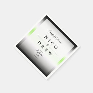 Serviette En Papier Mariage Fierté Agender Élégant