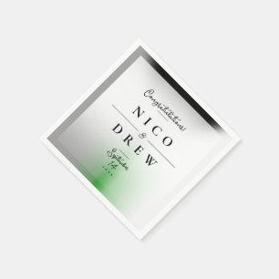 Serviette En Papier Mariage Fierté Demiromantique Élégant