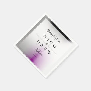 Serviette En Papier Mariage Fierté Demisexuel Élégant