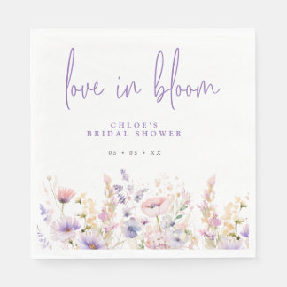 Serviette En Papier Mariage Fleur de Lilas Fleurs Sauvages