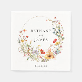 Serviette En Papier Mariage fleur sauvage