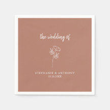 Mariage Fleur sauvage en terre cuite