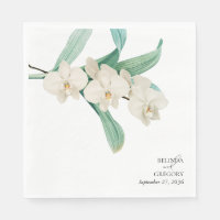 Mariage floral aux orchidées blanches à l'aquarell