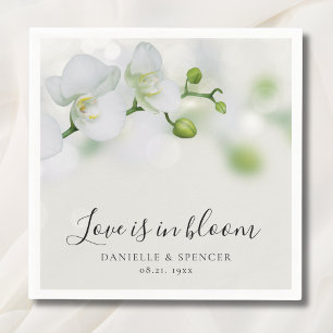 Serviette En Papier Mariage floral de l'orchidée