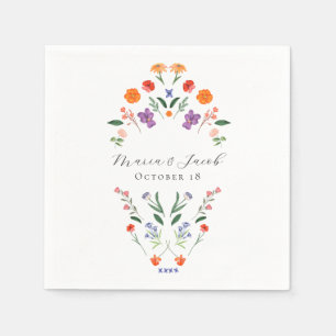 Serviette En Papier Mariage floral du jardin secret