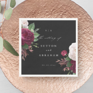 Serviette En Papier Mariage Floral Vintage Blooms