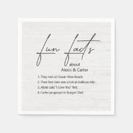Serviette En Papier Mariage Fun Faits Sur Le Bois Blanchi