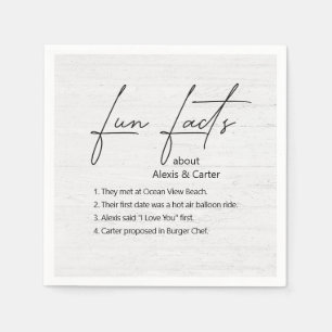 Serviette En Papier Mariage Fun Faits Sur Le Bois Blanchi