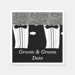 Serviette En Papier Mariage Gay Pièces Papier