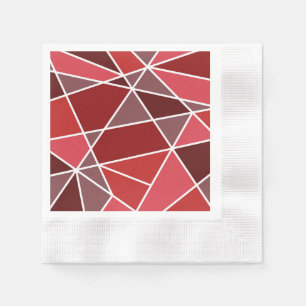 Serviette En Papier Mariage Géométrique Élégant