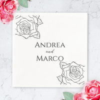 Mariage gothique Rose Noire Et Blanc
