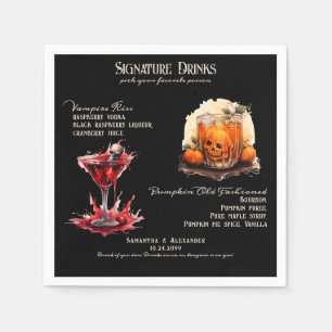 Serviette En Papier Mariage gothique Whimsigoth Signature Boissons