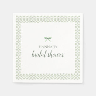 Serviette En Papier Mariage Green Bow Grandmillenial