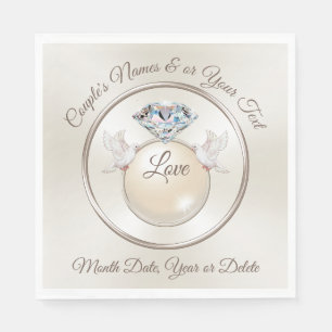 Serviette En Papier Mariage Inséparable personnalisé serviettes en 3 t
